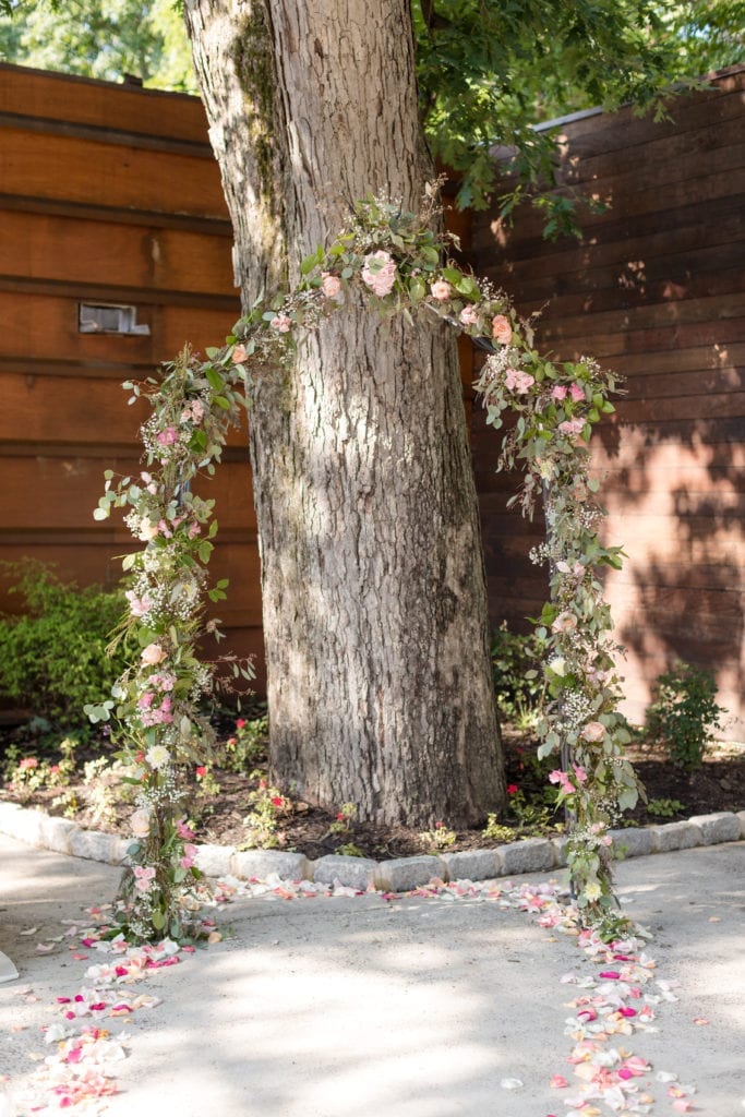 wedding decor, floral arch