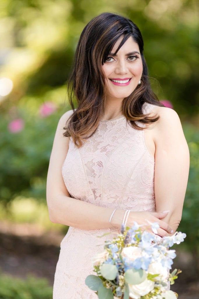 blush pink bridesmaids dress