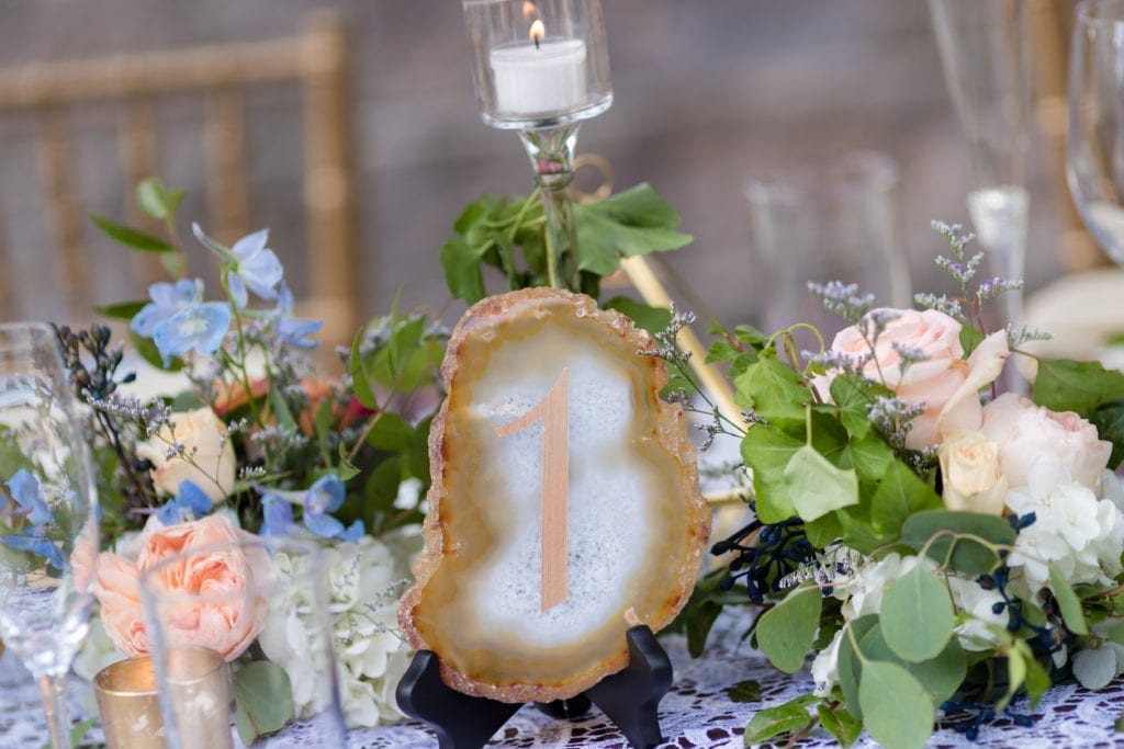 wedding table numbers, wedding detail photography shot