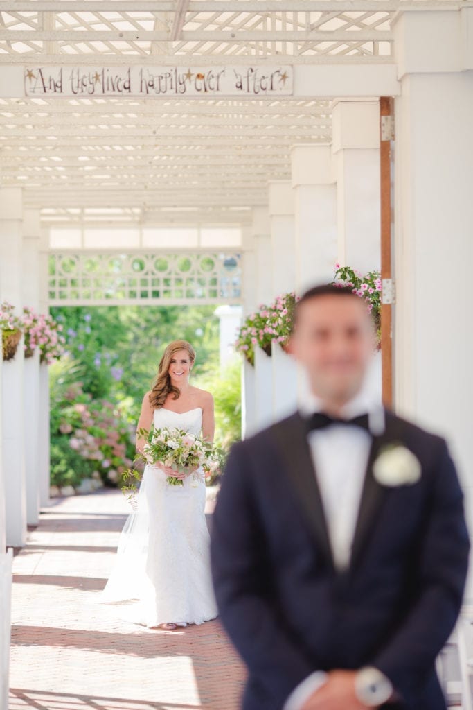 classic pink nj wedding, first look wedding photography