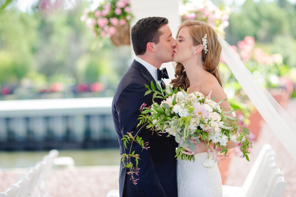 classic pink nj wedding, mallard island yacht club