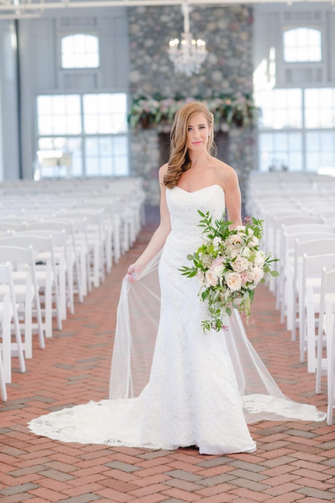 classic pink nj wedding, mallard island yacht club, bride photography