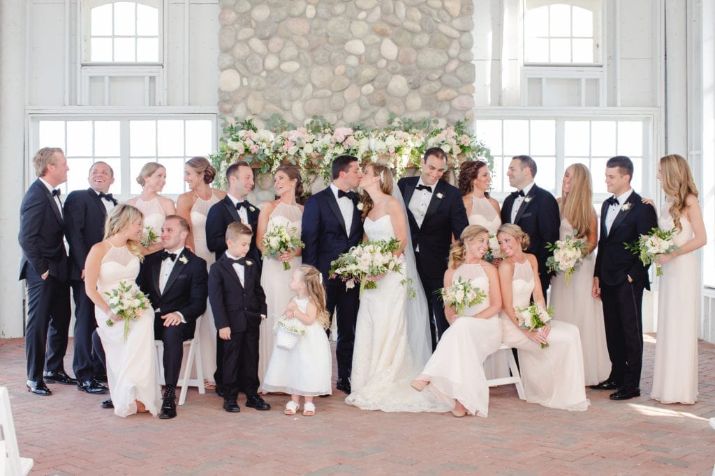 classic pink nj wedding, mallard island yacht club