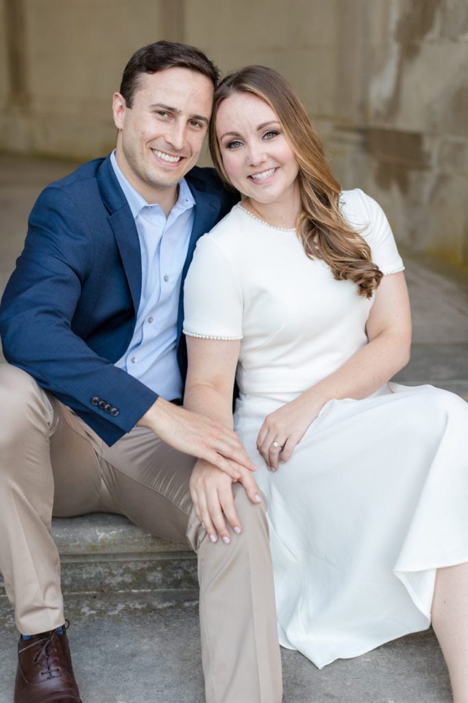 Monmouth University, dressy casual engagement photos