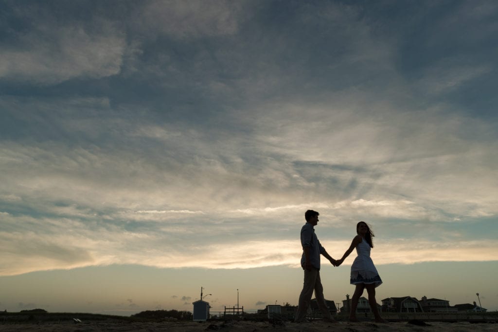 Sunset engagement photography, NJ engagement