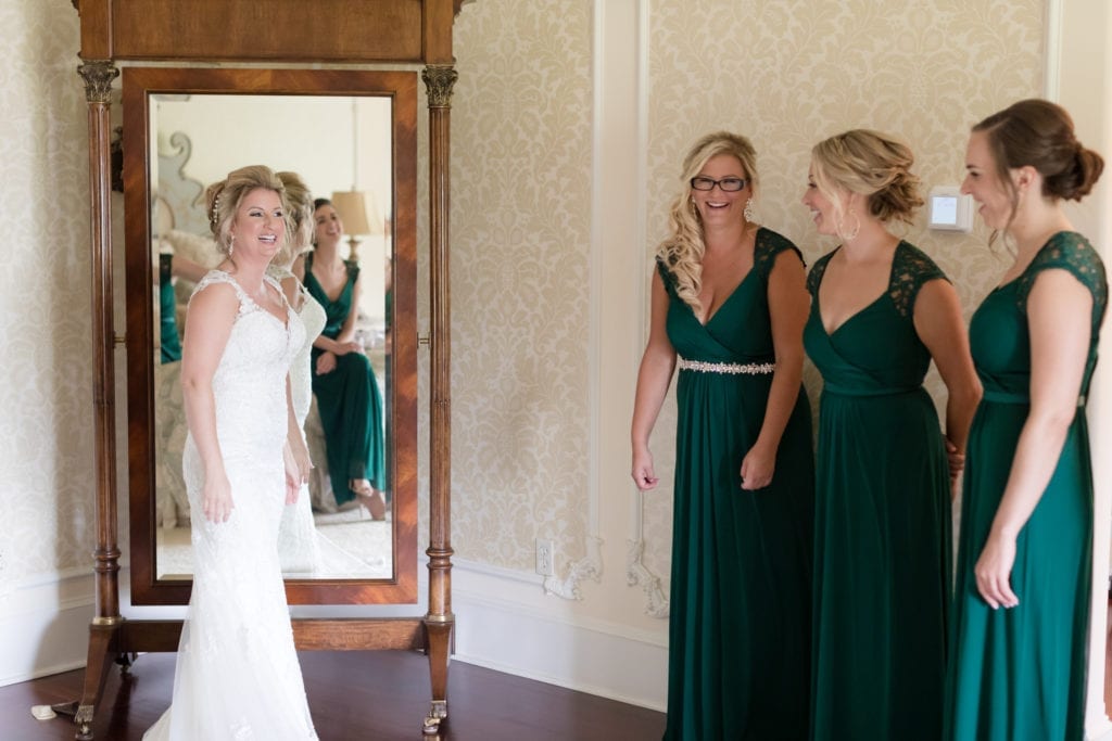 bride and bridesmaid photography