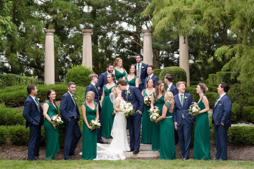 large bridal party photography