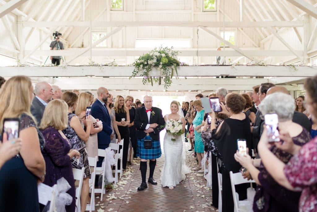 wedding procession, father of the bride photography