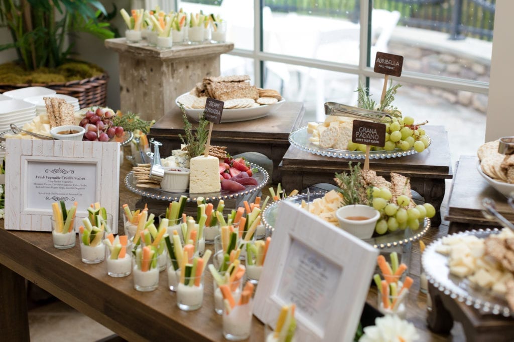 wedding appetizers, wedding spreads