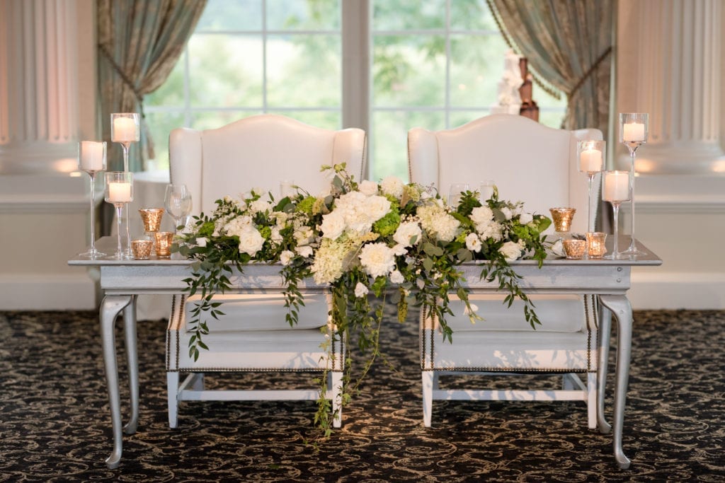 sweetheart table florals