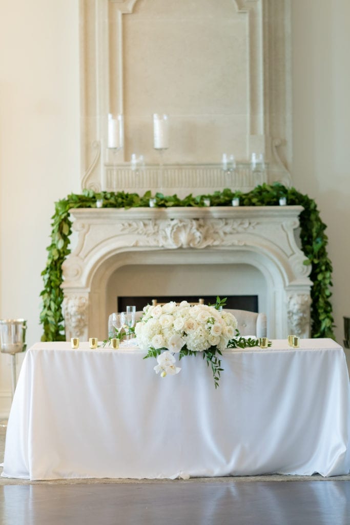 sweetheart table florals