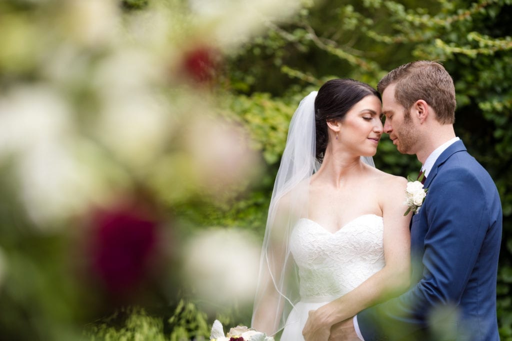 bride and groom sharing a moment