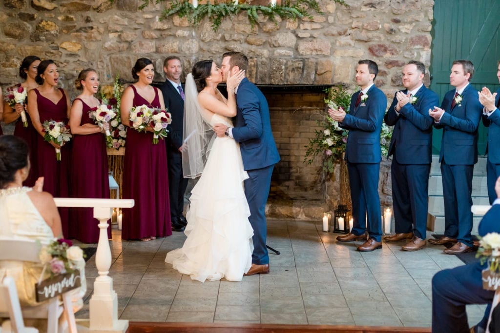 first kiss as husband and wife