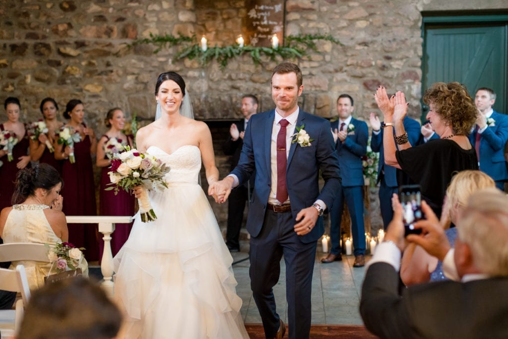 bride and grooms procession