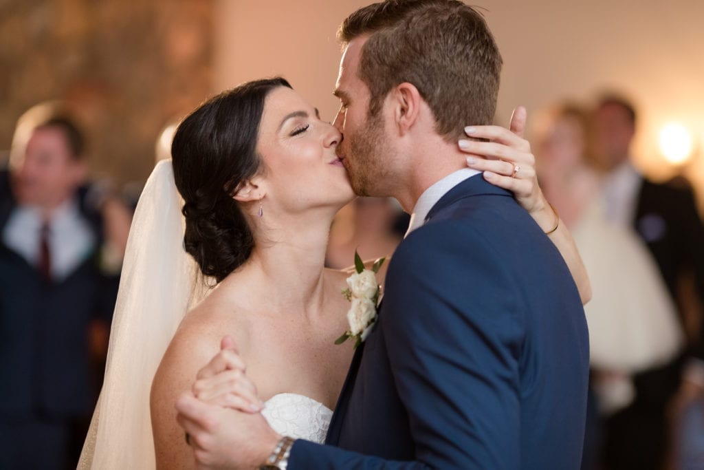 bride and groom dancing during their reception