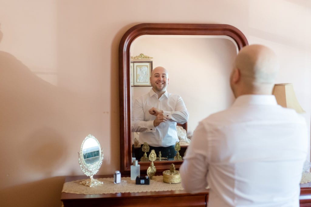 groom getting ready for his big day 