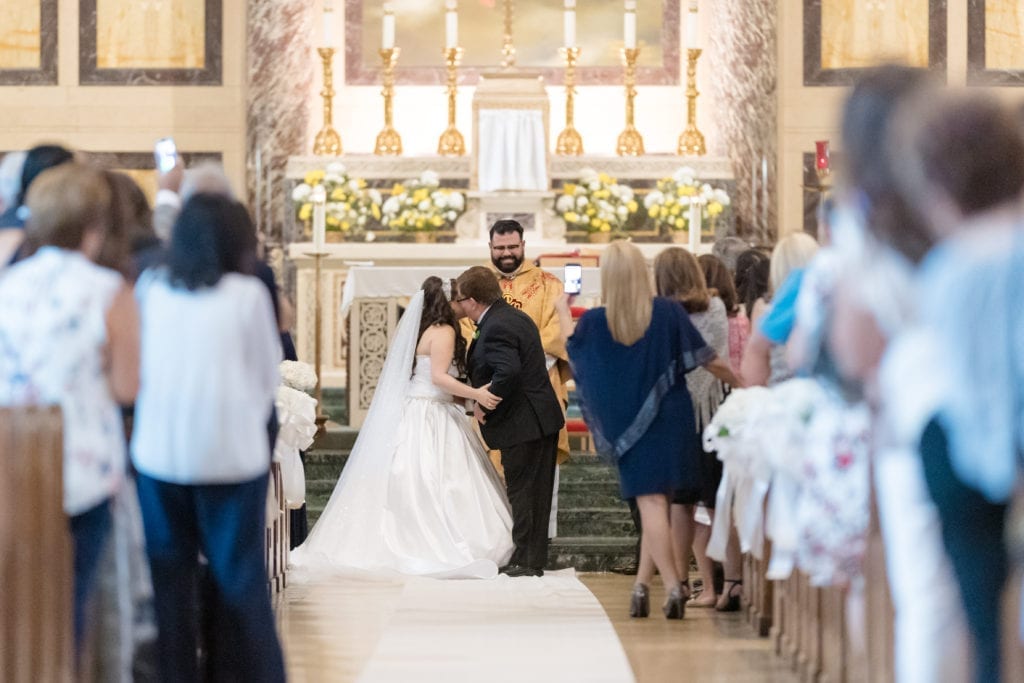 father giving away his bride