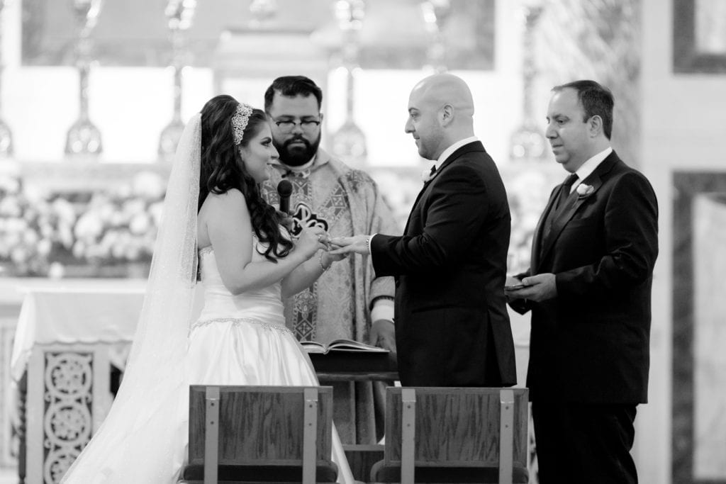 bride reading her vows to her groom