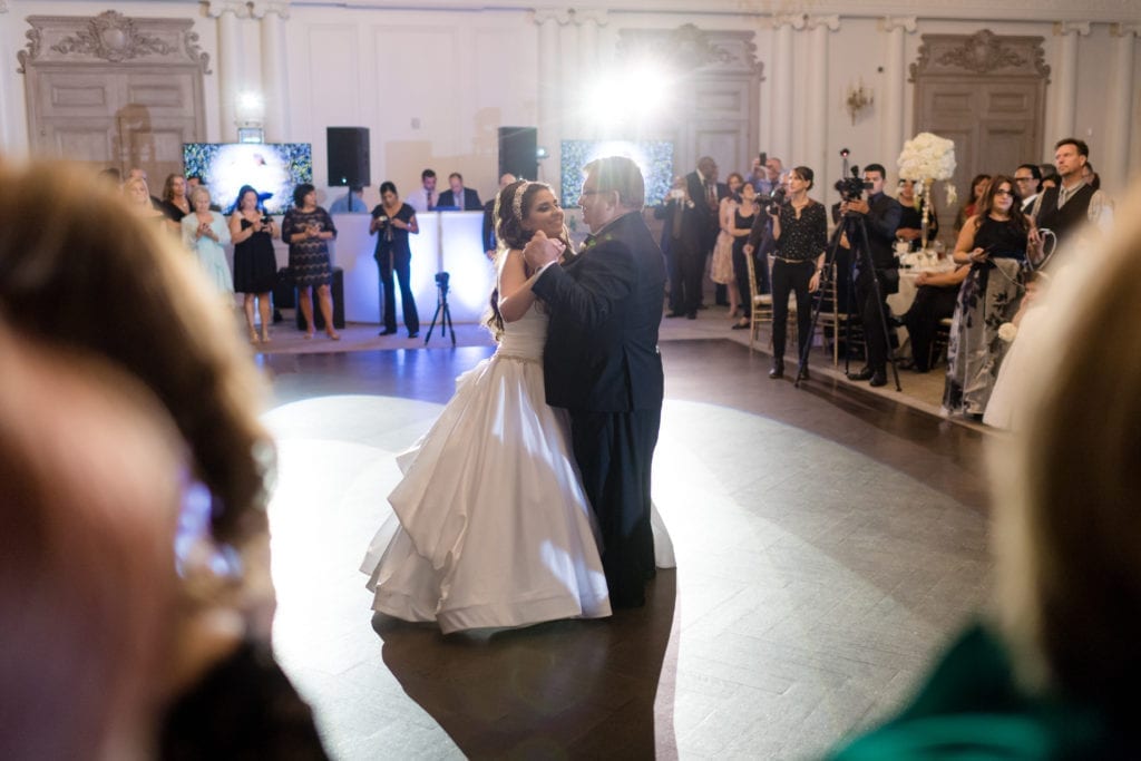 bride dancing with her father at Park Chateau 