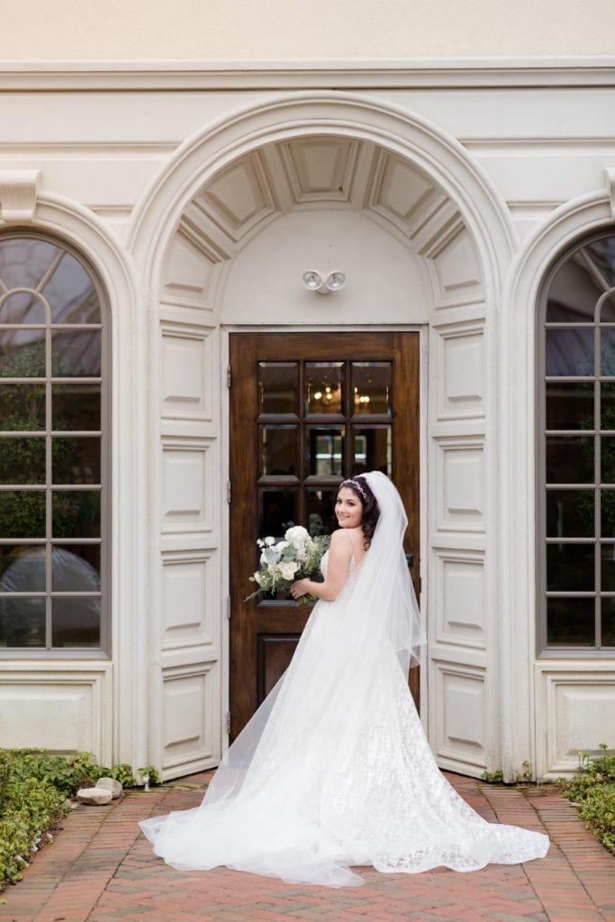 bride posing on her wedding day