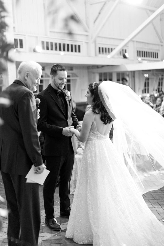 bride and groom at their wedding ceremony