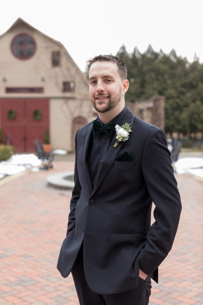 groom waiting to see his bride