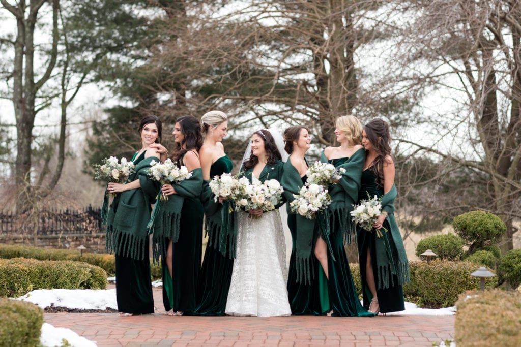 emerald green bridesmaid dresses