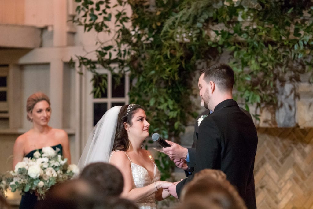 bride and groom at their wedding ceremony