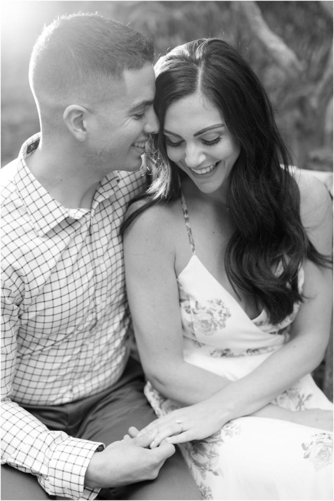 black and white engagement photos