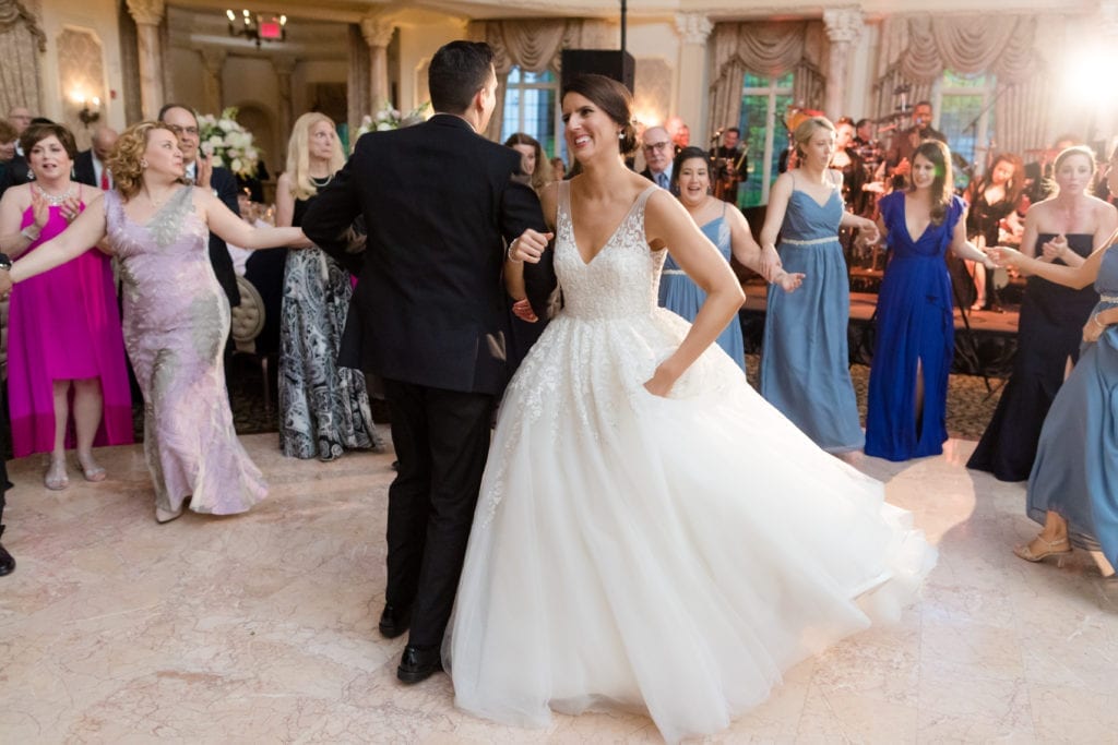 bride and grooms first dance