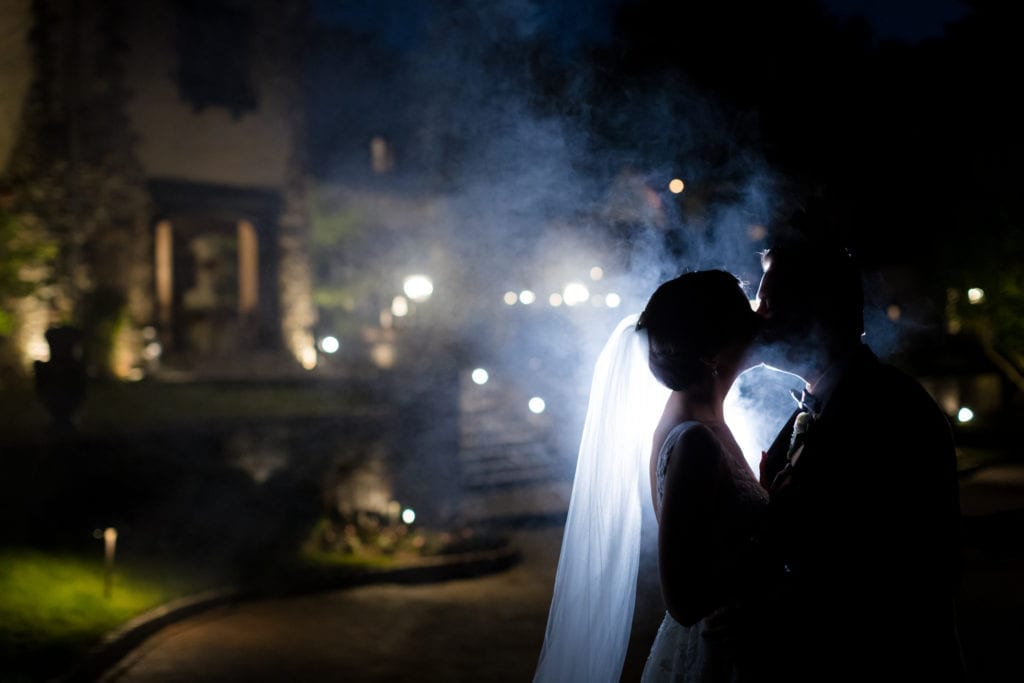 Pleasantdale Chateau night time wedding photography