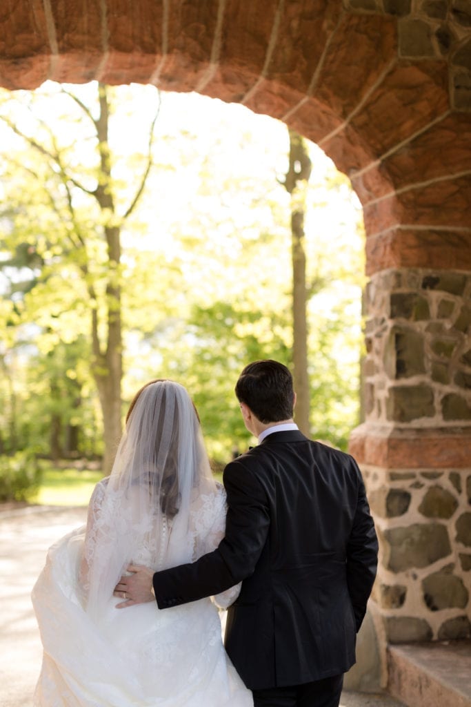 springtime wedding, L'Fay Bridal veil