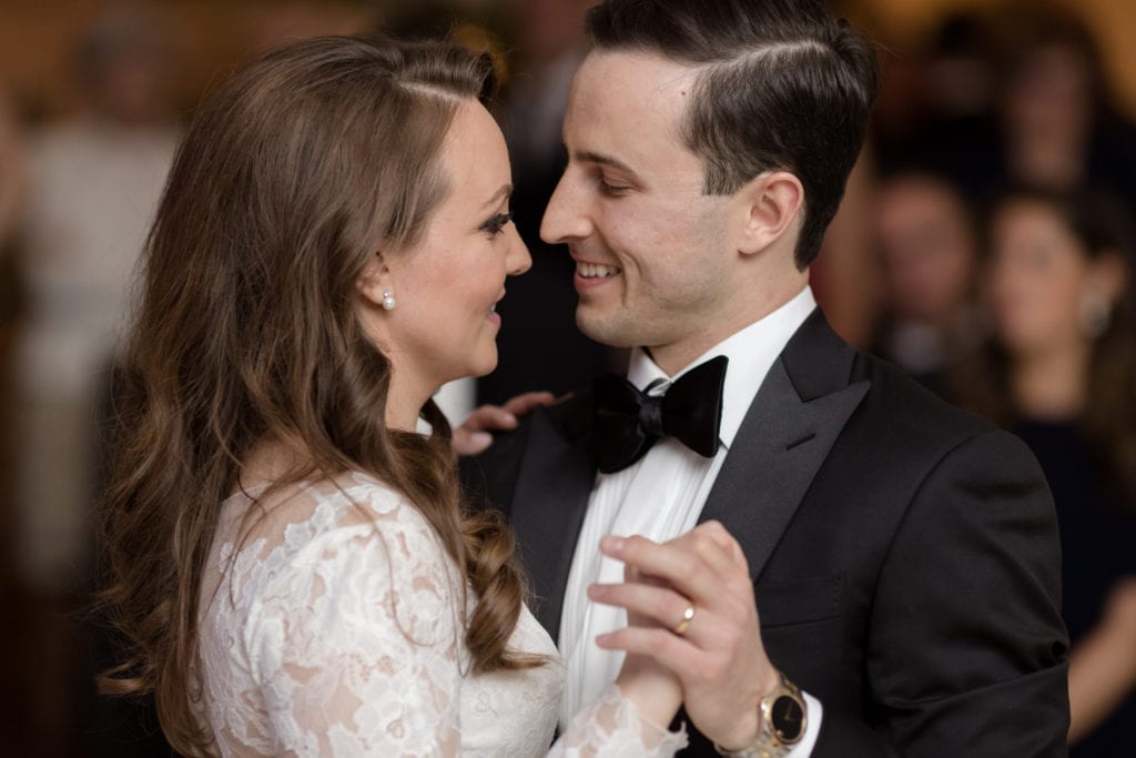 bride and grooms first dance