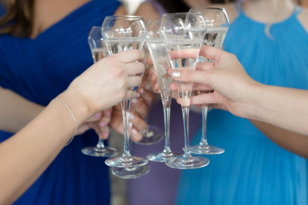 champagne wedding toast