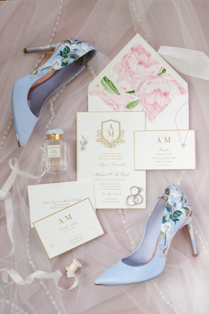 The Papery of Summit wedding invitations, Ted Baker wedding shoes