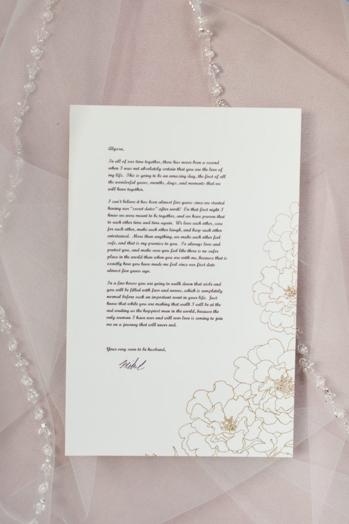 grooms letter to his bride