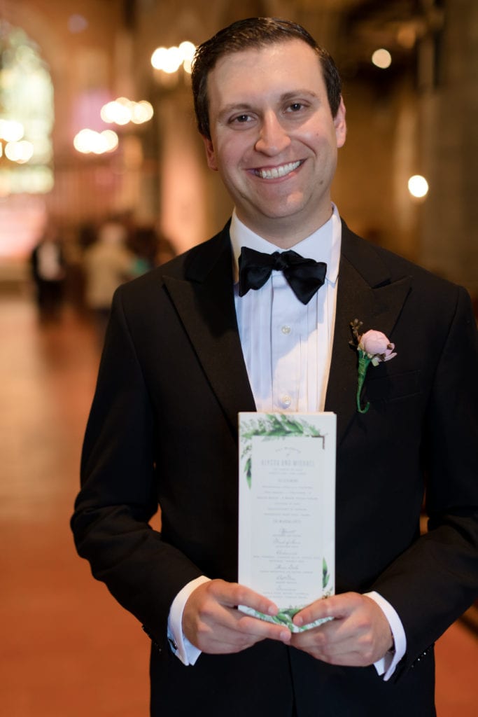 groom at his wedding ceremony