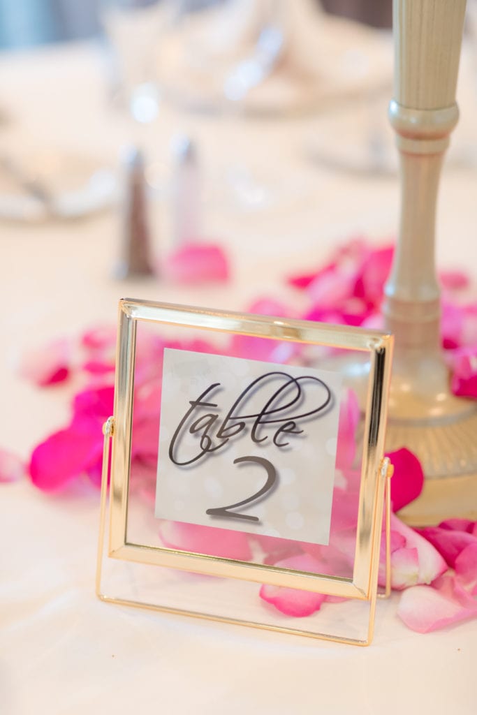 picture frame table number holder, glass table number decor