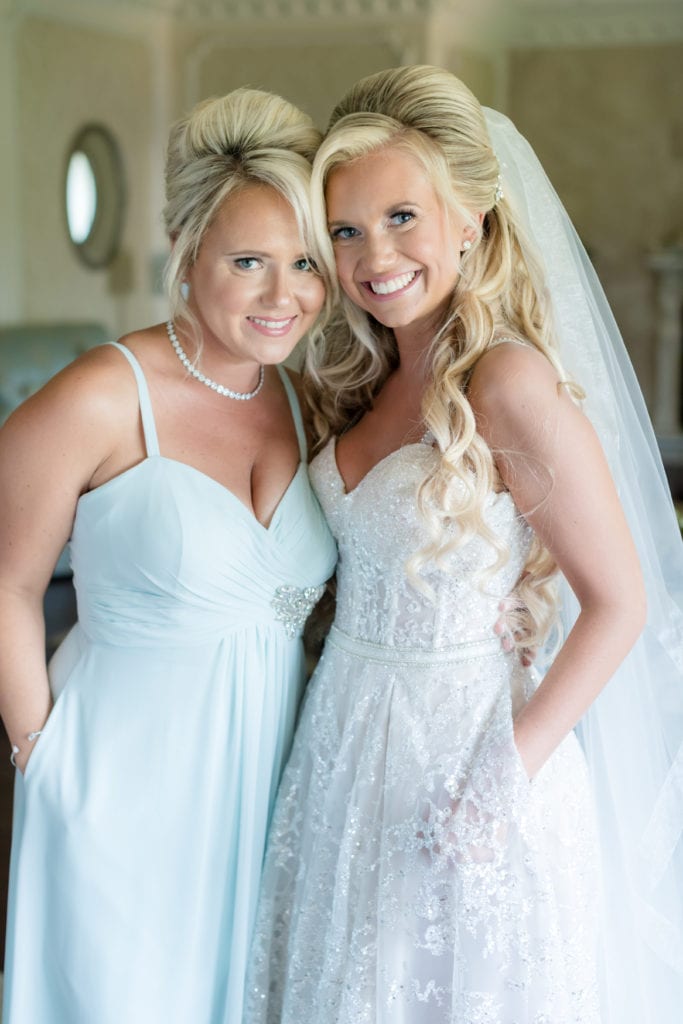 bride and her maid of honor