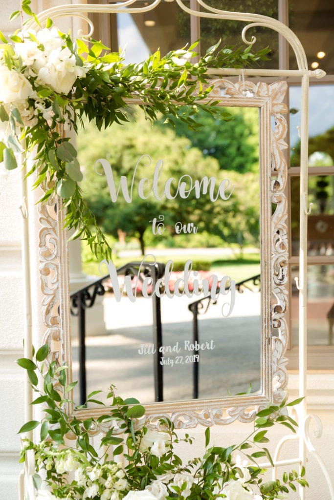 mirrored wedding signs