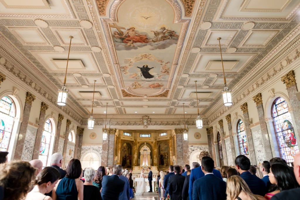 panorama view of wedding ceremony, new jersey wedding photographer