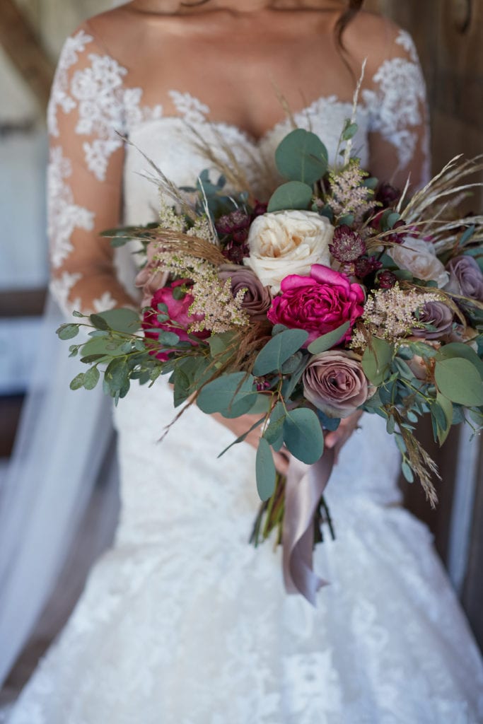 Blue Moon Florist bridal bouquet, mixed floral bouquet 