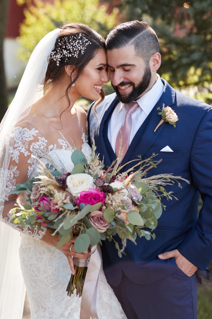 Rosemary designs custom bodice, Pronovias lace wedding gown