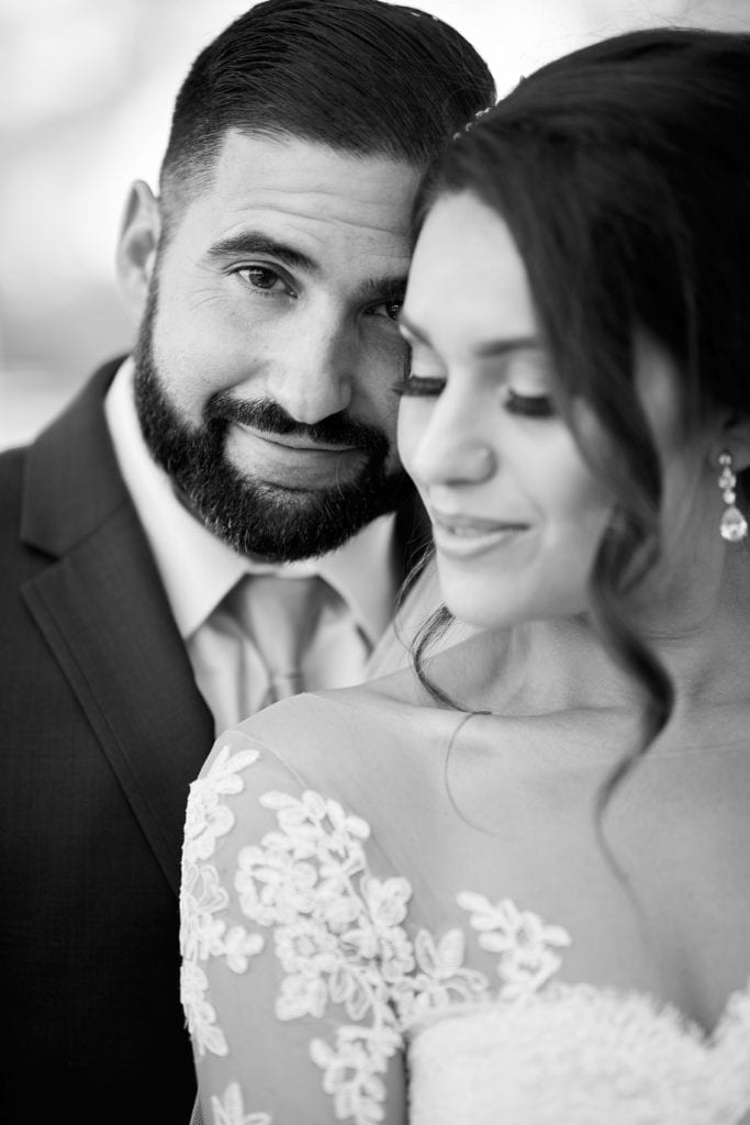 black and white photography of bride and groom, nj wedding photographer