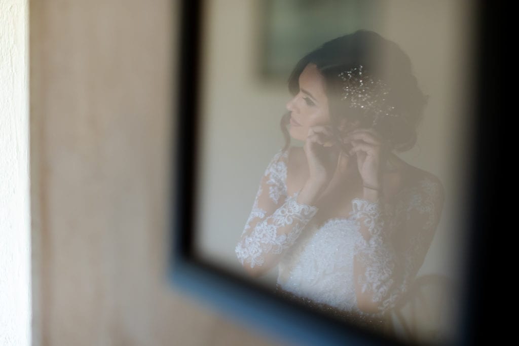 wedding hair accessory details