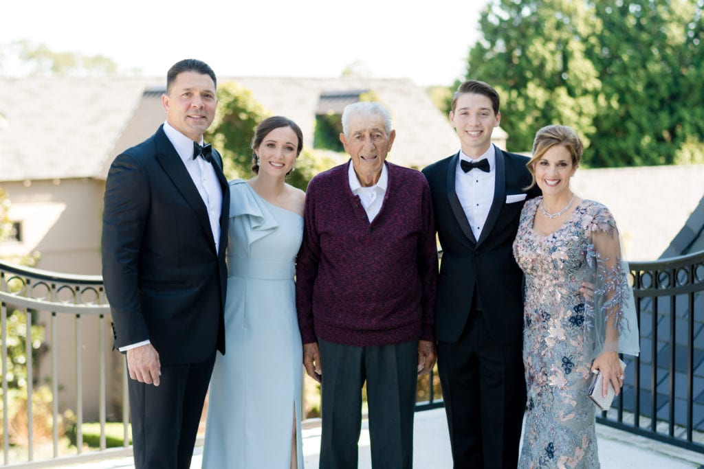 grooms family on wedding day