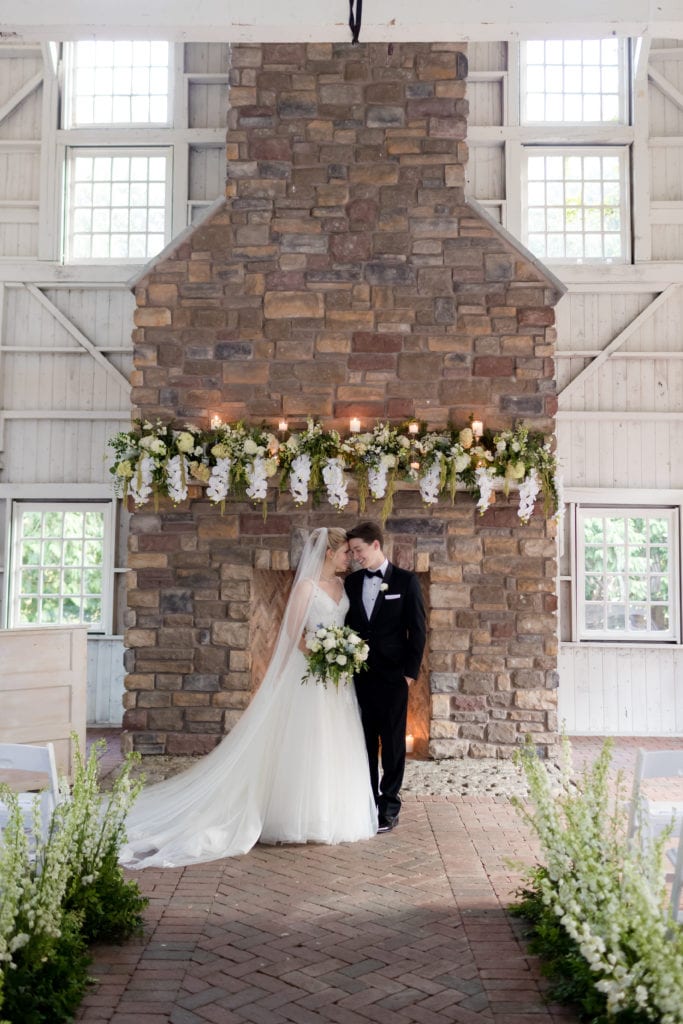 bride and grooms inside Ashford Estate