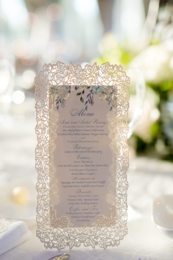 wedding menu