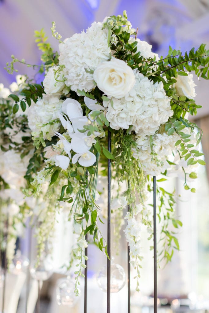 MDS floral tall white wedding florals