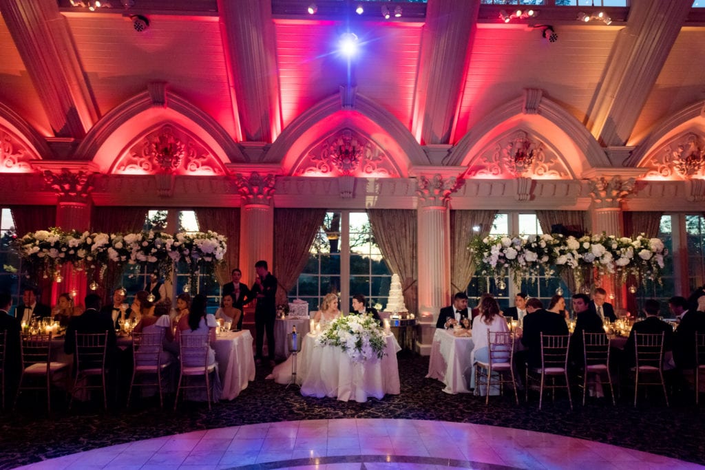 bride and grooms sweetheart table at Ashford Estate